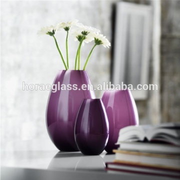 Factory price purple glass vase for home decor