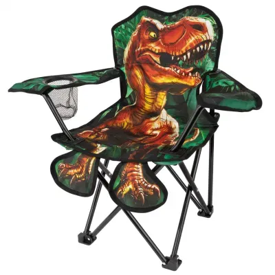 Outdoor Dinosaur Foldable Camping Tailgates Carrying Bag Included Mesh Beach Chairs