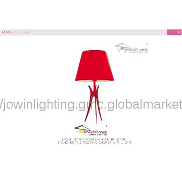 2014 decorative red glass wedding room table lamp