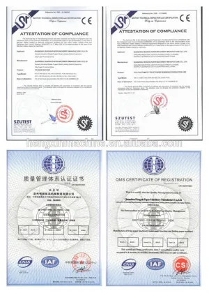 HX--CJ200--400 Two Color Printing Embossing Napkin Folding Machine