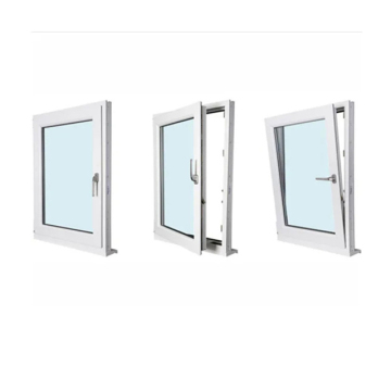 Cheapest Single Glass PVC Tilt and Turn Window - Round Side Hung Open Type