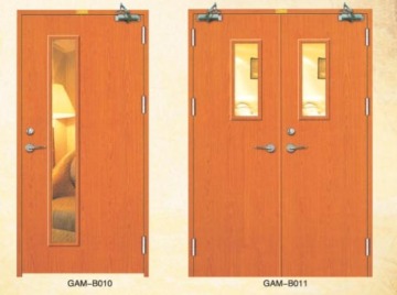 fire rated door with view glass in hotel exit