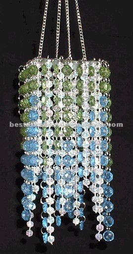 Blue Beaded Chandelier