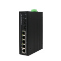 4 PORTS CCTV إدارة الشبكة الصناعية Poe Switch 48V