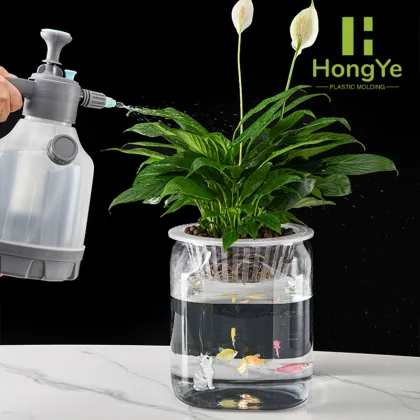 Spacious Clear Fish Tank as Flower Container