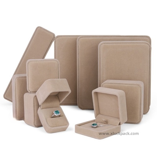 High-end rounded corner velvet accessories packaging box