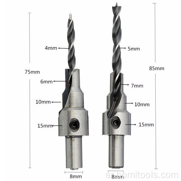 تدريبات مدببة ذات جودة عالية HSS Power Tool Hex Shank