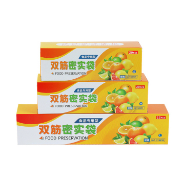 Self-Sealing Zipper Pouches for Food Sealing, Freezing, and Refrigeration