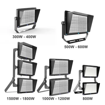 High Mast LED Flood Light for Football Stadium, 1000W-1500W, 150lm/W, IP66