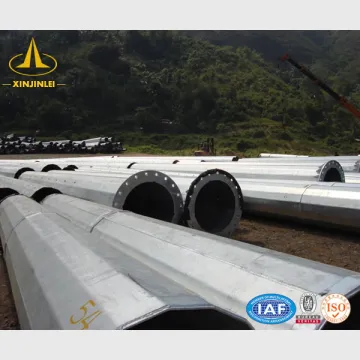 Hot Dip Galvanized Square Lamp Post Pole With Parking Light