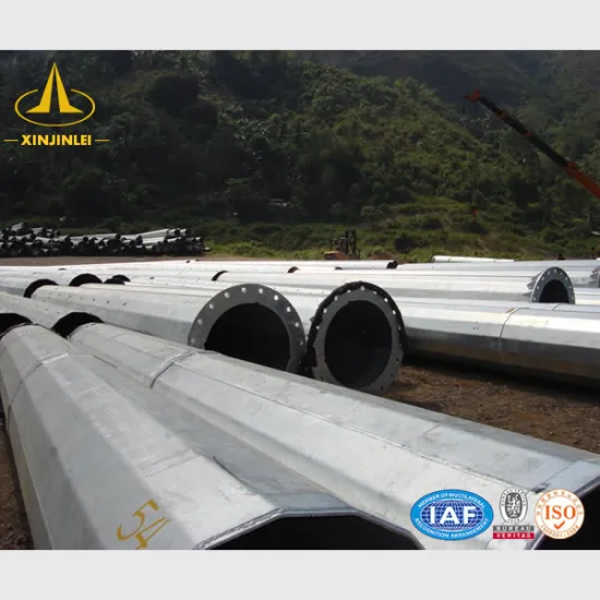 Hot Dip Galvanized Square Lamp Post Pole With Parking Light