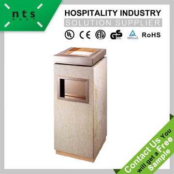 rust-resistant stainless steel trash bin