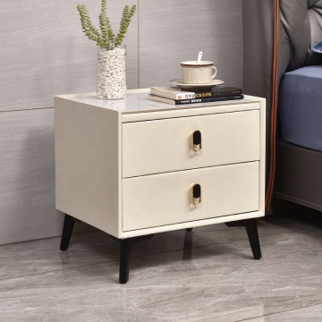 Modern Square Bedroom Furniture: 2 Drawer Wood Nightstand
