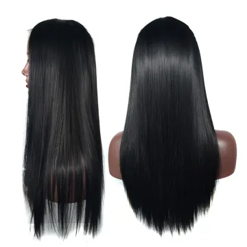 24inch Synthetic Heat Resistant Long Straight Fiber Hair 13x6 lace front wig with baby hair Wigs for Women