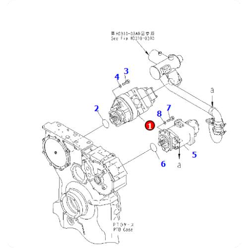 Bulldozer D475A-3 hydraulic pump 705-52-40290