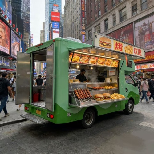 Food truck personalizado de pollo frito y barbacoa