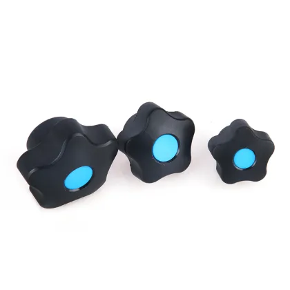 Metric American British System Brass Thread Nylon Clamping Five Point Star Knob Handle