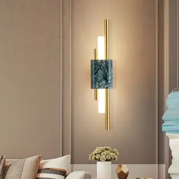 Nordic Style LED Light Marble Decoration Wall Lamp for Bedroom, Living Room, and Hotel