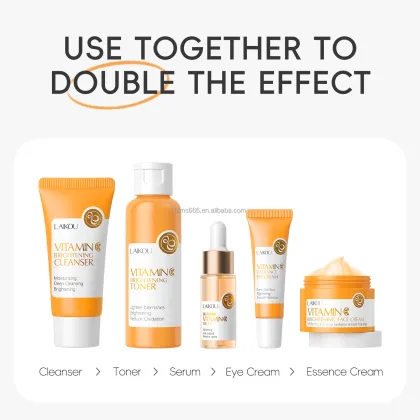 Bettermiss Wholesale Korean Organic Vitamin C Whitening Skin Care Set for Black Skin