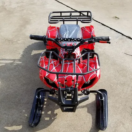 Scenic Snow Ski Motorcycle: Four-Wheeled Tracked Snowmobile for Cross Country Adventures