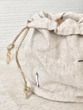 Grandi sacchetti di cotone con coulisse