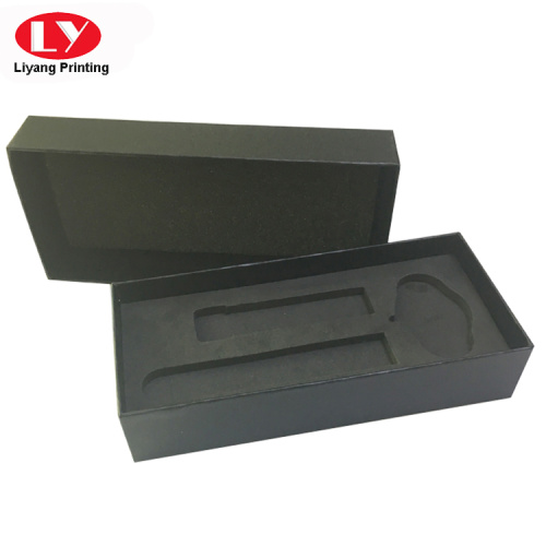 Black Unique Wrist Watch Box With Foam