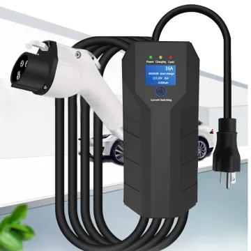 Portable EV Charger 7kW Fast Charging Station with J1772 and CCS1/CCS2 Plugs