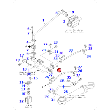 Loader WA800-3EO steering cylinder hose 427-62-25310