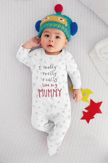Newborn Baby Boys Girls Clothes Cotton Long Sleeve I Love My Mom and Dad Toddler Jumpsuit Casual Baby Clothing Set Baby Pajamas