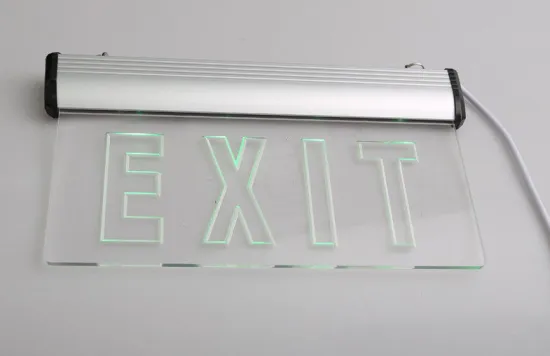 Wall Mounted Green 1w Led Emergency Sign Lamp , ￠5 Led Light