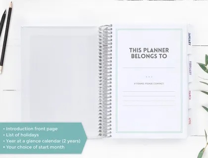 2023-2024 Personalized Teacher Planner: Daily Lesson Notebook & Self-Care Spiral Organizer