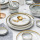 Keramische marmering gouden diner sets