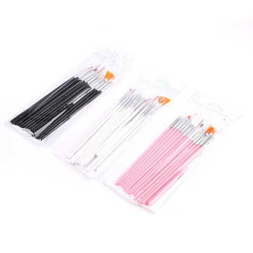 UV Gel & Powder Nail Art Brush Set for DIY 3D Acrylic Nail Design