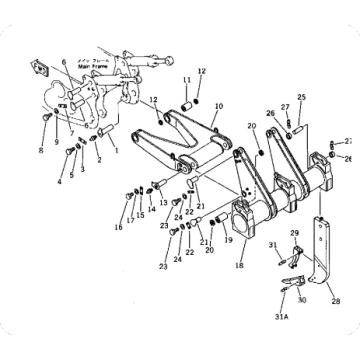 Bulldozer D375A-1 Pin 195-78-71210