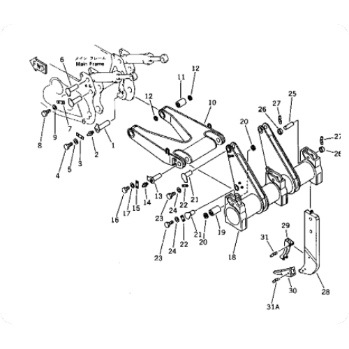 Bulldozer D375A-1 Pin 195-78-71210