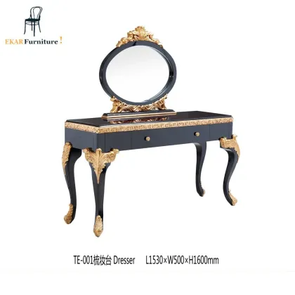 Home goods furniture dressing mirror drawers Vanity dressing table