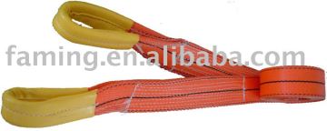 Safe factor 3 red two eyes polyester webbing sling 10Ton