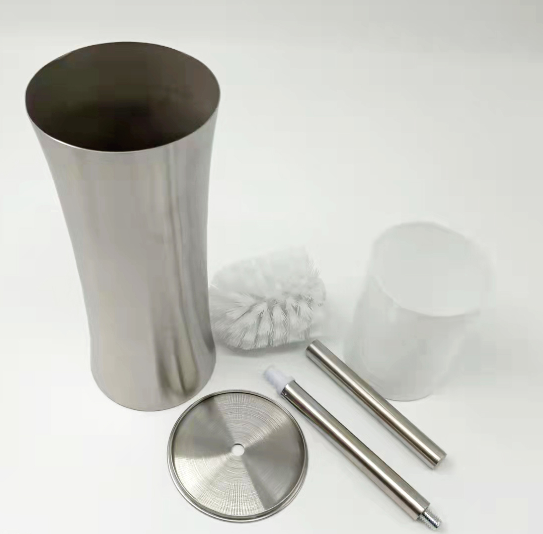 high-quality stainless steel toilet brush with a holder