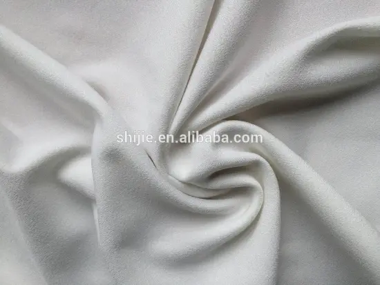 soft polyester White color polyester stretch crepe fabric prepared for sublimation print/PFP polyester stretch crepe fabric