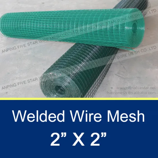2" Green Vinyl Coated Welded Wire Mesh Fence