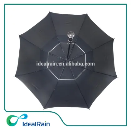 black and white striped rainproof and sunproof umbrella
