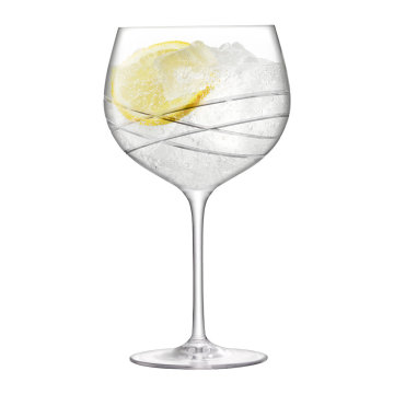 balloon Gin & Tonic etched drinking wine Glasses