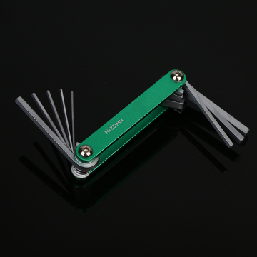 8 Pcs Universal Aluminum Alloy Handle Folding Lug Cross Repair Custom Hex Key Allen Wrench Set