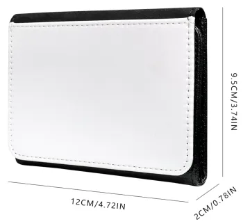 New Arrival Heat Transfer Tri-fold PU Leather Sublimable Wallets for Men