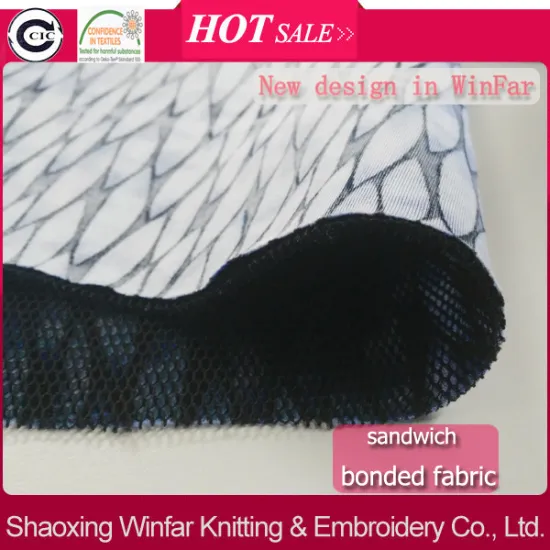 Winfar Textile Fresh Sandwich Bonded Combine Composite FDY Knit Fabric