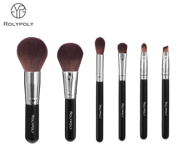 Beauty Makeup Brush Mini Travel Set con logo Rolypoly