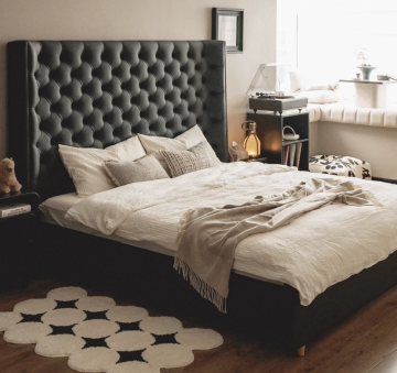 Modern Leather Luxury Double Bed for High-End Bedrooms