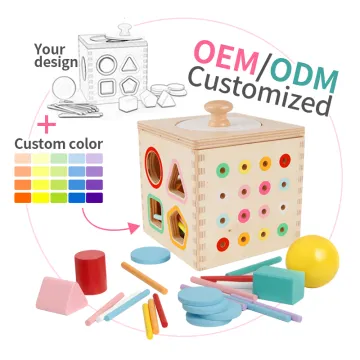 Montessori-inspired Educational Wooden Toy: Eco-Spinning Magic Cloth Storage Room Garden for Kids with Brown Tissue Box