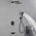 Matte Black Shower System with Tub Spout