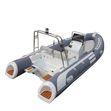 CE Certified 8-Passenger Teak Floor RIB480 Rigid Inflatable Boat with Fiberglass Hull and Low Price